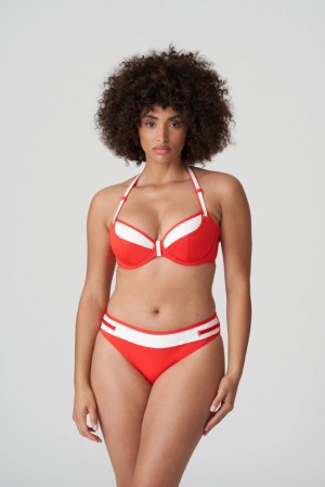 Prima Donna Swim Istres Bikini Tops Red / White | NGC021734