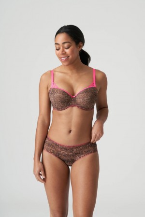 Prima Donna Twist Cafe Plume Bras Leopard / Pink | ZNS970165