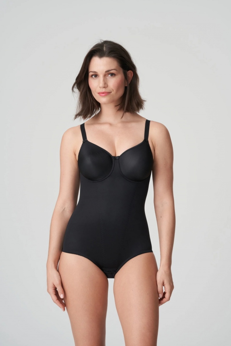 Prima Donna Satin Shapewear Black | DMB470986