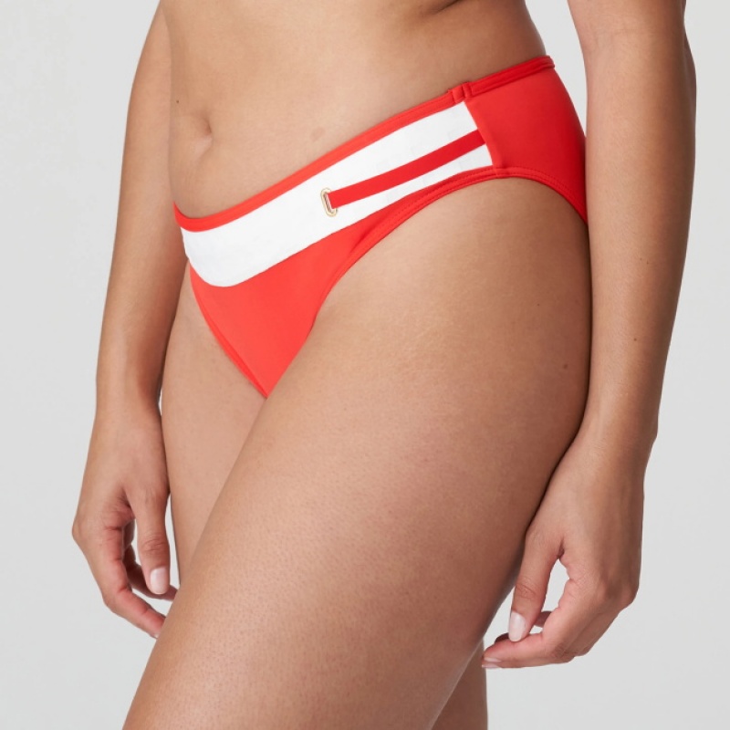 Prima Donna Swim Istres Bikini Bottoms White / Red | SCF294360