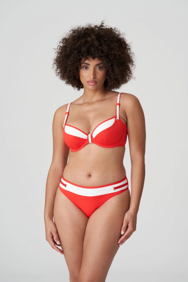 Prima Donna Swim Istres Bikini Bottoms White / Red | SCF294360