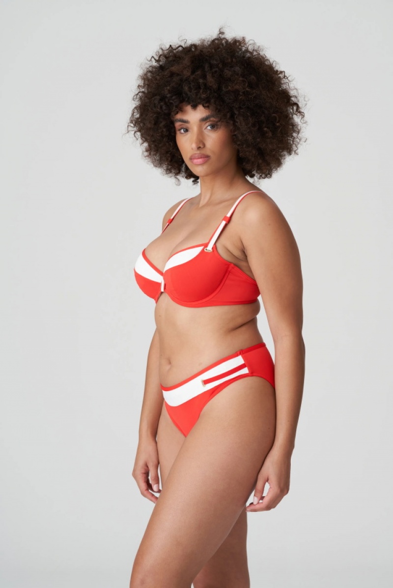 Prima Donna Swim Istres Bikini Bottoms White / Red | SCF294360