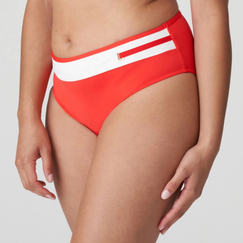 Prima Donna Swim Istres Bikini Bottoms White / Red | FMP058762