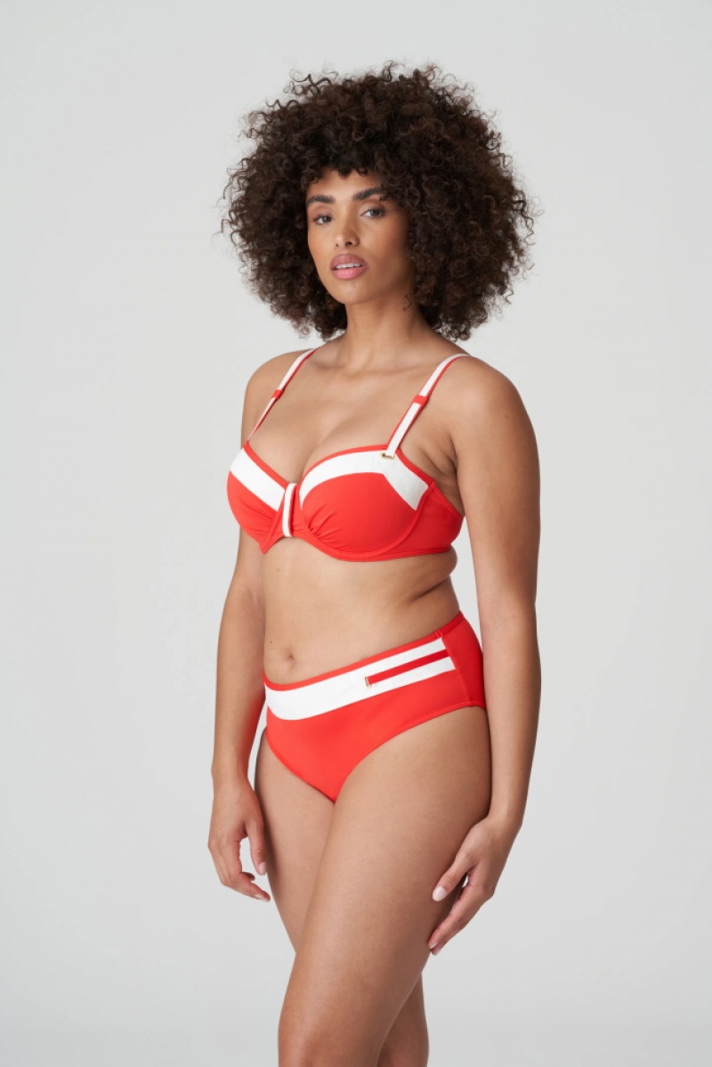 Prima Donna Swim Istres Bikini Bottoms White / Red | FMP058762