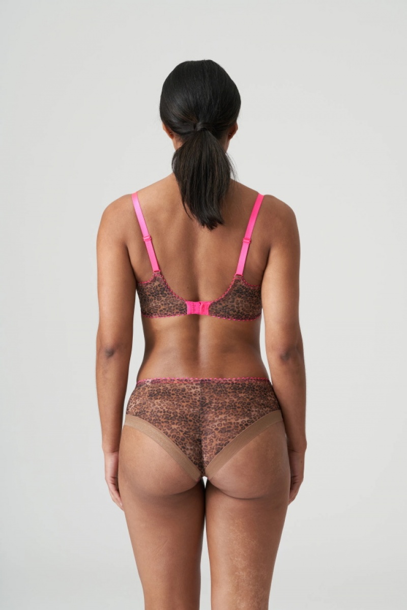 Prima Donna Twist Cafe Plume Bras Leopard / Pink | ZNS970165