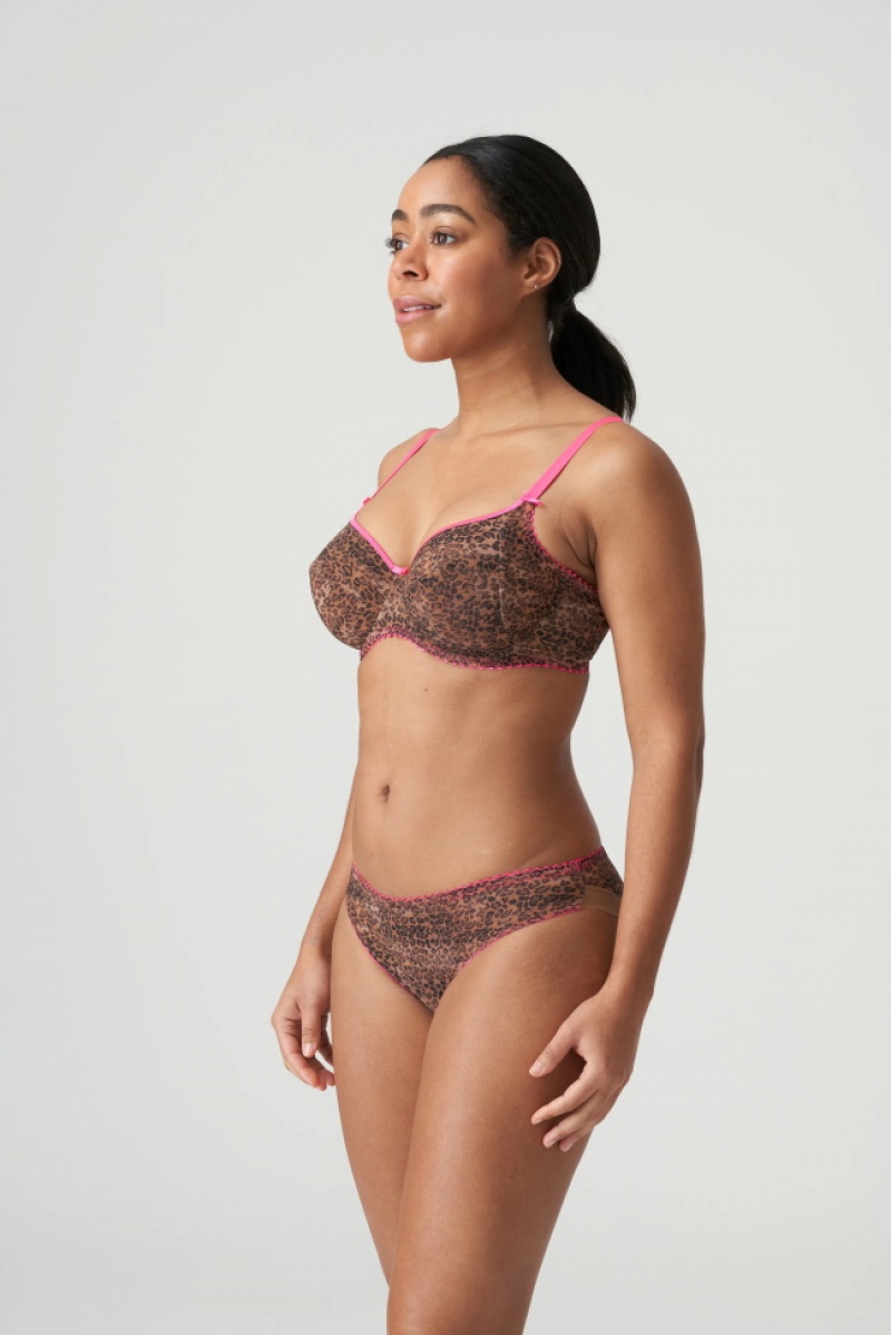 Prima Donna Twist Cafe Plume Bras Leopard / Pink | MFI946835